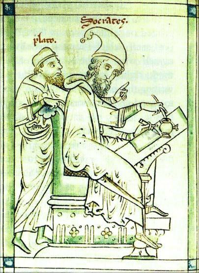 Рисунок 3: Платон и Сократ. Средневековая фреска