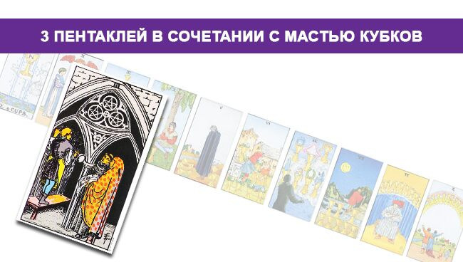 Карта Таро 3 Пентаклей