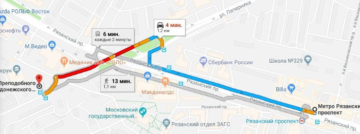 Церковь Сергия Радонежского на Рязанке. Время поклонения, адрес, история