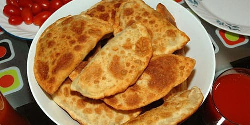 жареные блинчики с мясом